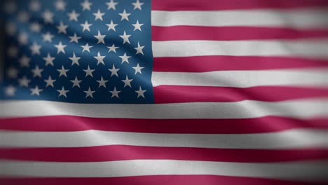 Vista-Frontal-De-La-Bandera-Americana-Ondeando-En-Hd