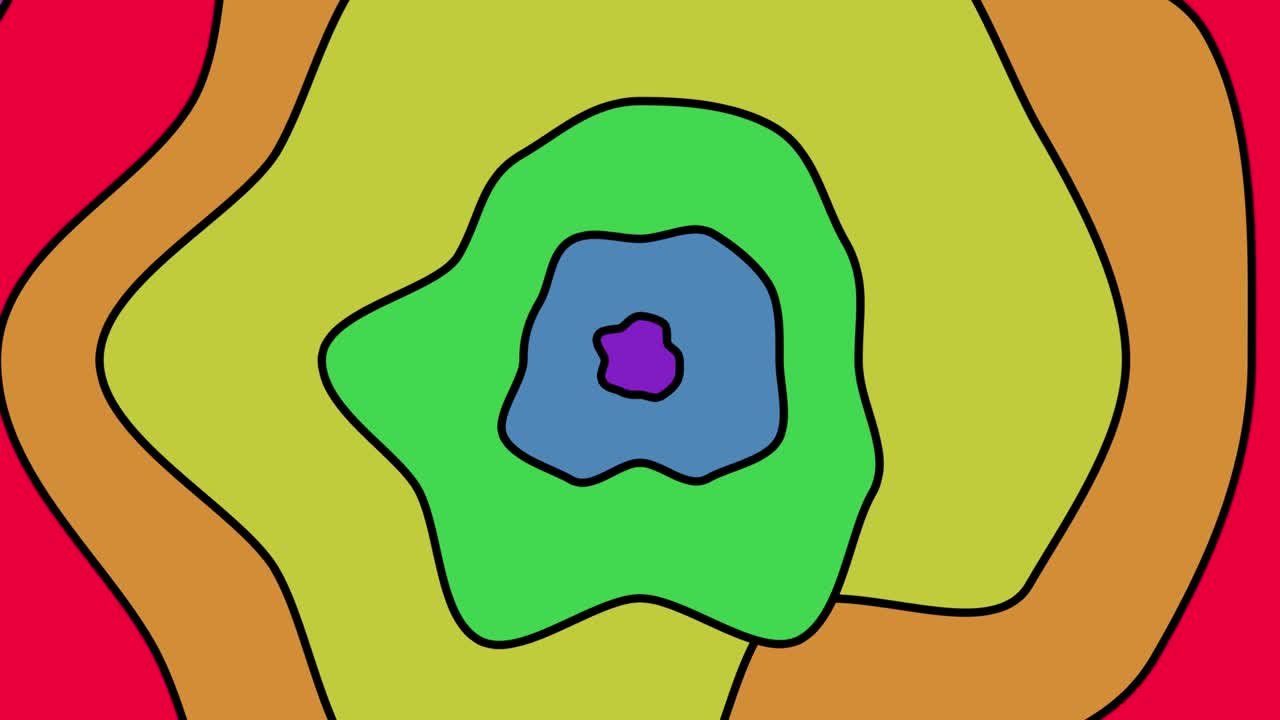 formas psicodélicas con colores de arco iris