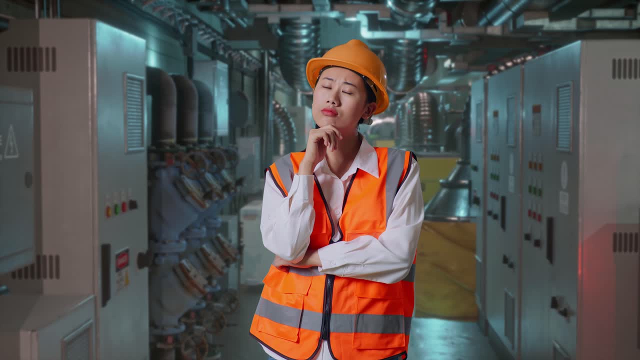 공장에서 여성 엔지니어