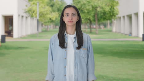 indian girl looking to the camera