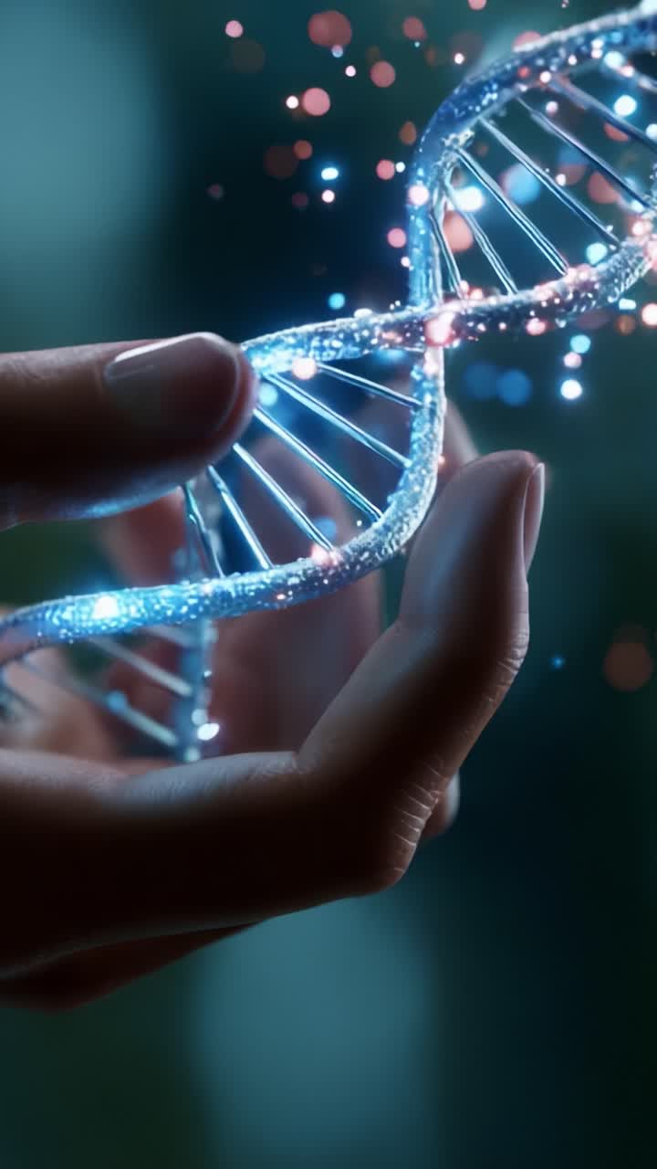 Captivating DNA Helix Glowing in Hand: A Visual Exploration of Genetic ...