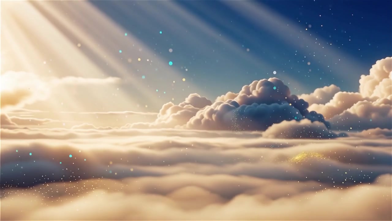 Christian Heavenly Light Worship Background