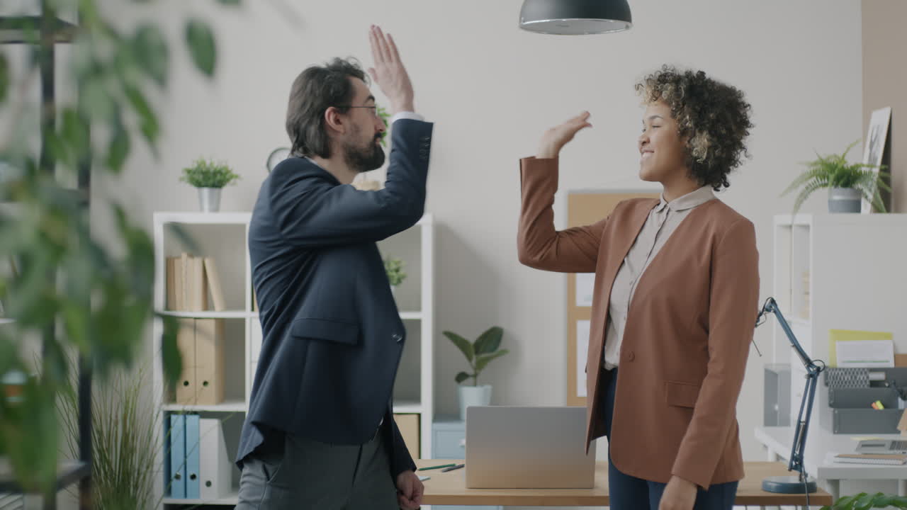 Business Colleagues Celebrating Success