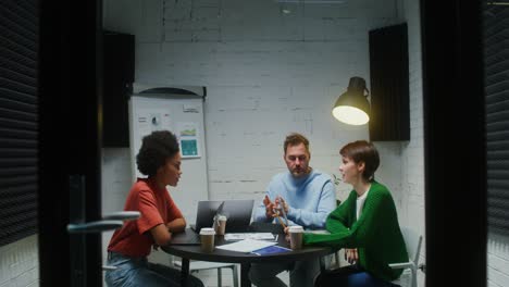 team collaboration meeting in modern office