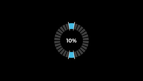 Pie-Chart-0-to-10%-Percentage-Infographics-Loading-Circle-Ring-or-Transfer,-Download-Animation-with-alpha-channel.