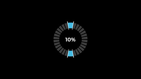 Gráfico-Circular-De-0-A-10%-De-Porcentaje-De-Infografías-Cargando-Anillo-Circular-O-Transferencia,-Descargar-Animación-Con-Canal-Alfa.