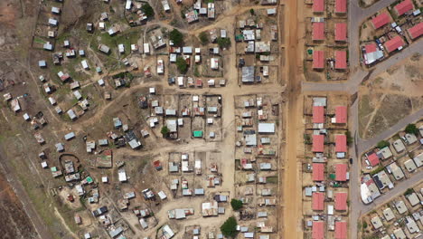 real township south africa poor area aerial top shop view