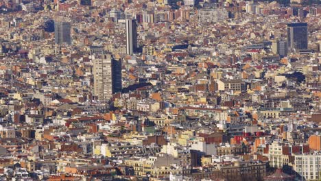 barcelona sunny day panoramic of the city 4k spain