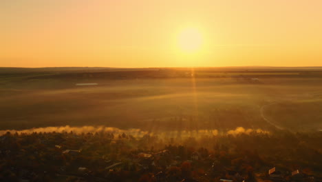 beautiful, cinematic sunrise in moldova