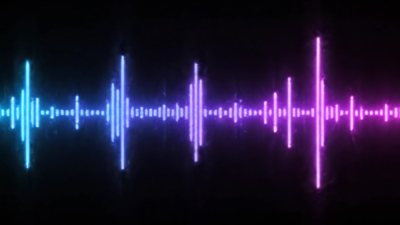A Stunning Visual Transition between Two Audio Waveforms, Showcasing the Dynamic Change from a Mesmerizing Blue to a Captivating Pink Spectrum in Digital Sound Art