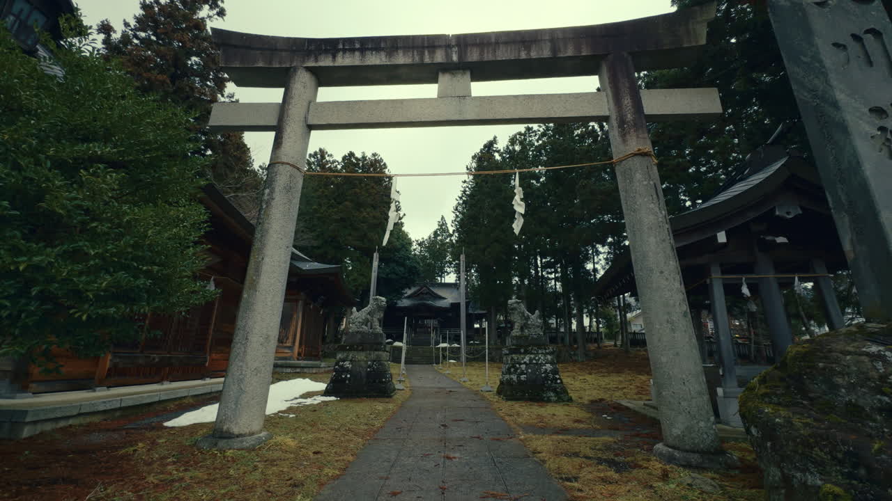 Peaceful Nagano temple set in natural landscape