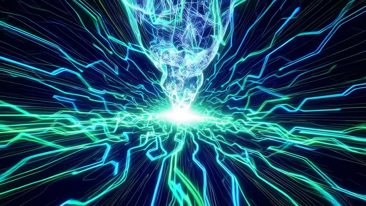 Abstract Glowing Energy Tunnel