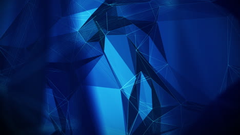 dark blue blurry triangle background design. geometric loop animation background in origami style with gradient.
