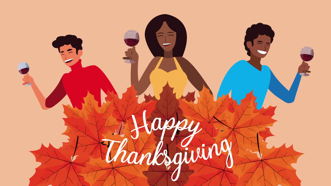 Glad Thanksgiving-firande med vänner