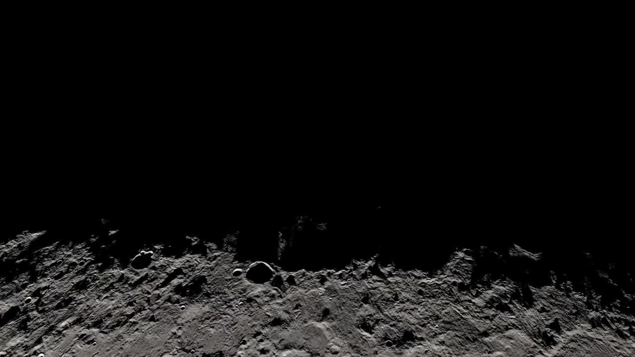 lapso de tiempo 4k extremadamente detallado de la superficie de la luna desde la órbita de las lunas orbitador de reconocimiento lunar 2009