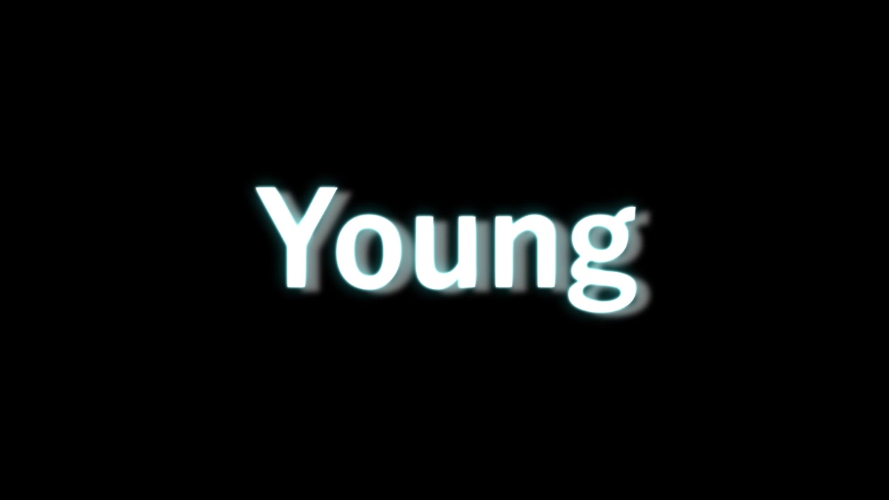 Young text animation message motion graphics