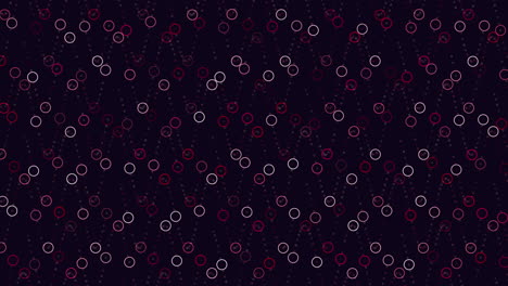 waves pattern from colorful rings and lines on black gradient