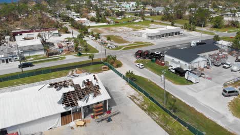 video de dron de 4k del daño del huracán en englewood, florida - 11