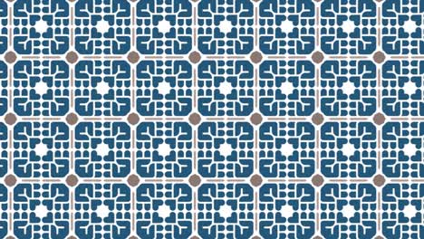 Motion-video-of-square-blue-and-white-pattern-video