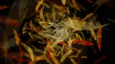abstract feathery spiral design