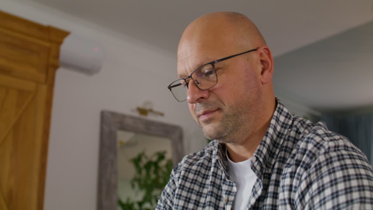 Man working at home office