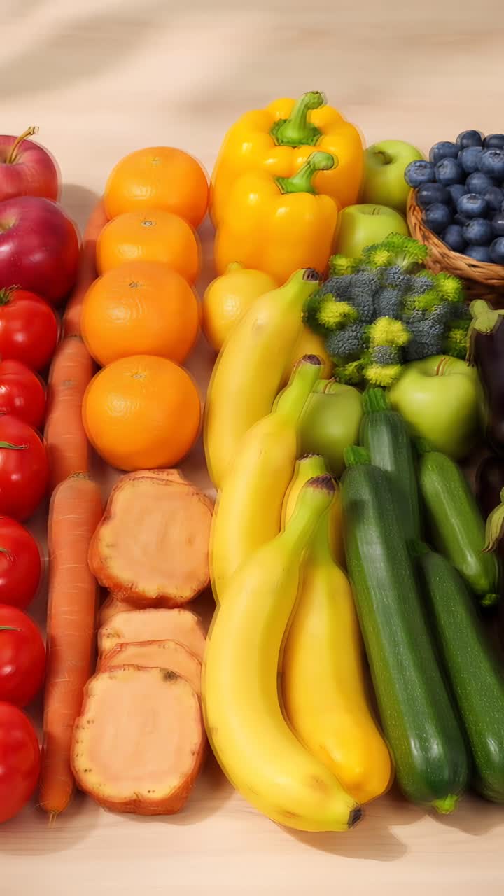 Frutas e Vegetais Orgânicos Frescos 4K