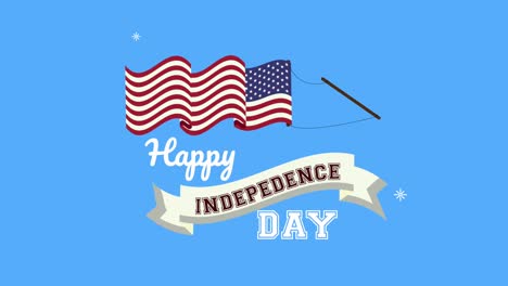 미국 독립기념일 축제에서 미국 발이 흔들리고 있다.