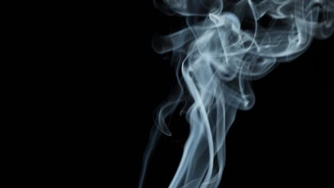 el humo en el fondo negro del avión se eleva. el humo se disipa.