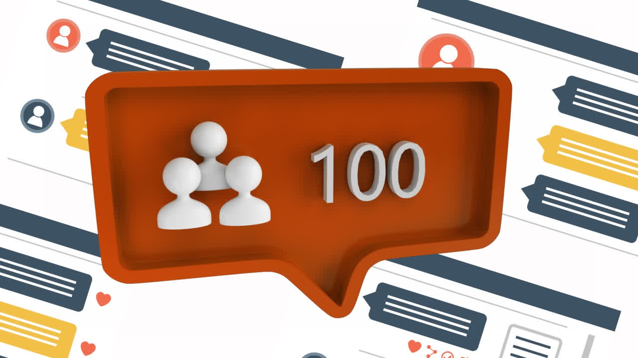 icono de suscripción con un número creciente en las redes sociales