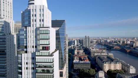 4K-Aerial-Drone-Footage-of-Puerto-Madero-Modern-Living-Apartments-and-Offices-Fly-Past-Close-Up-of-Buildings