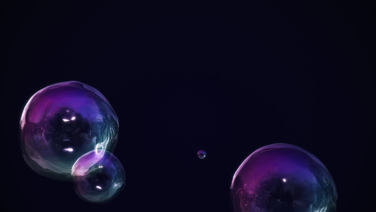Large Modern Abstract Bubbles Reveal with Loop and Alpha Channel