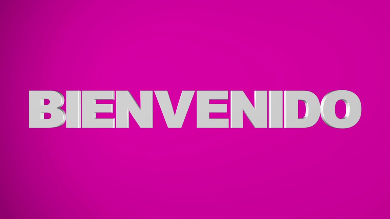 "BIENVENIDO" 3D graphic in Pink