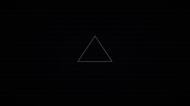 Abstract Digital Glitch Animation with Geometric Triangle Overlay