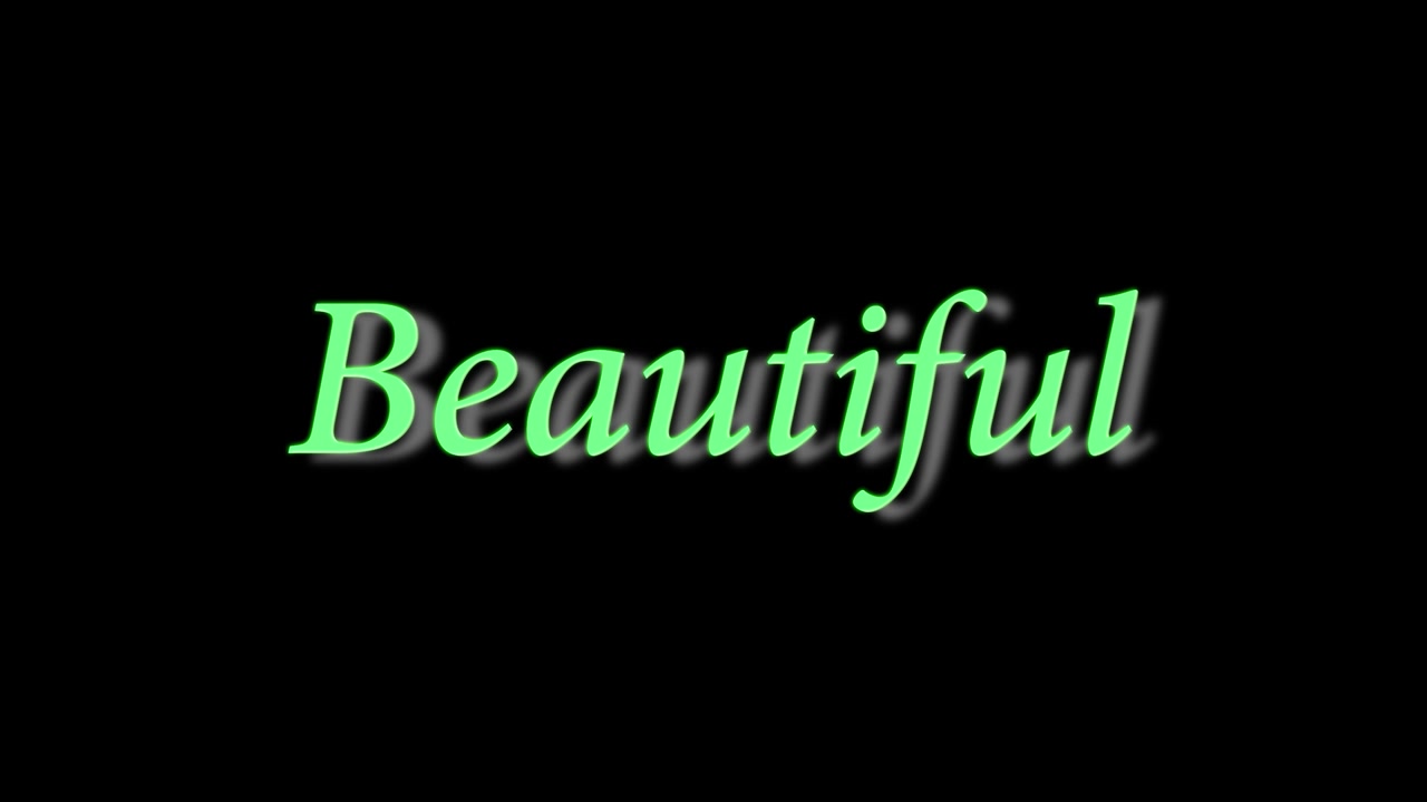Beautiful text animation message motion graphics