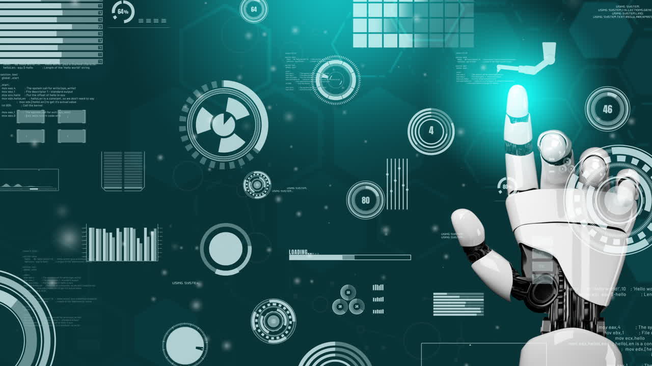 Futuristic robot artificial intelligence revolutionary AI technology concept