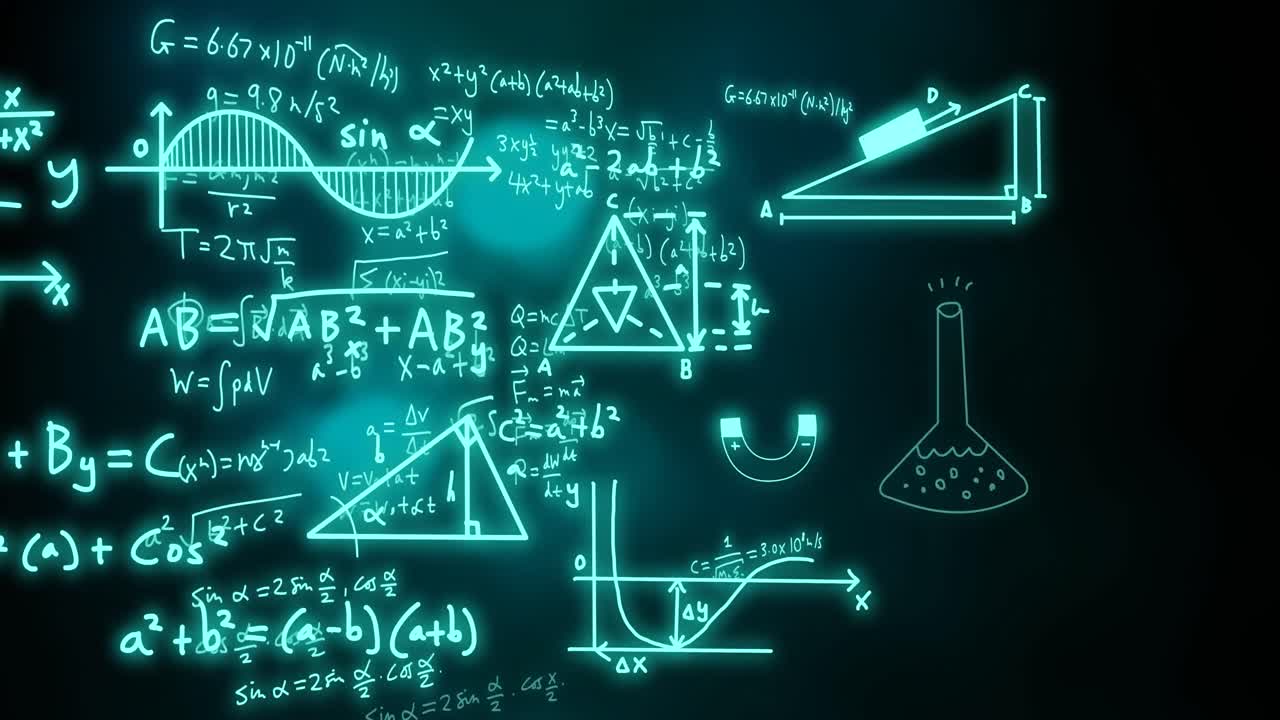 animación del procesamiento de datos científicos sobre un fondo de luz brillante