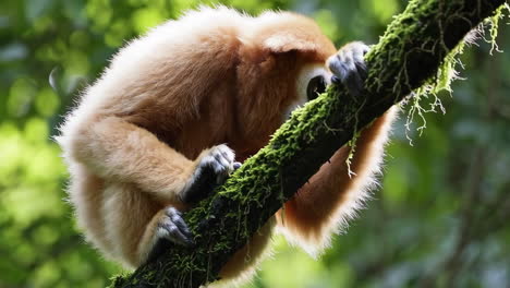 golden langur on a tree branch
