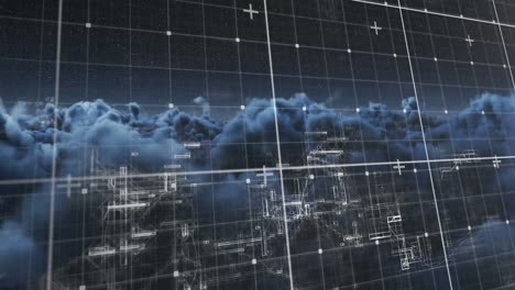 código binario contra nubes durante la noche 4k