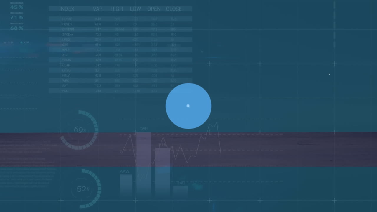 Animation of network of connections with icons over grid