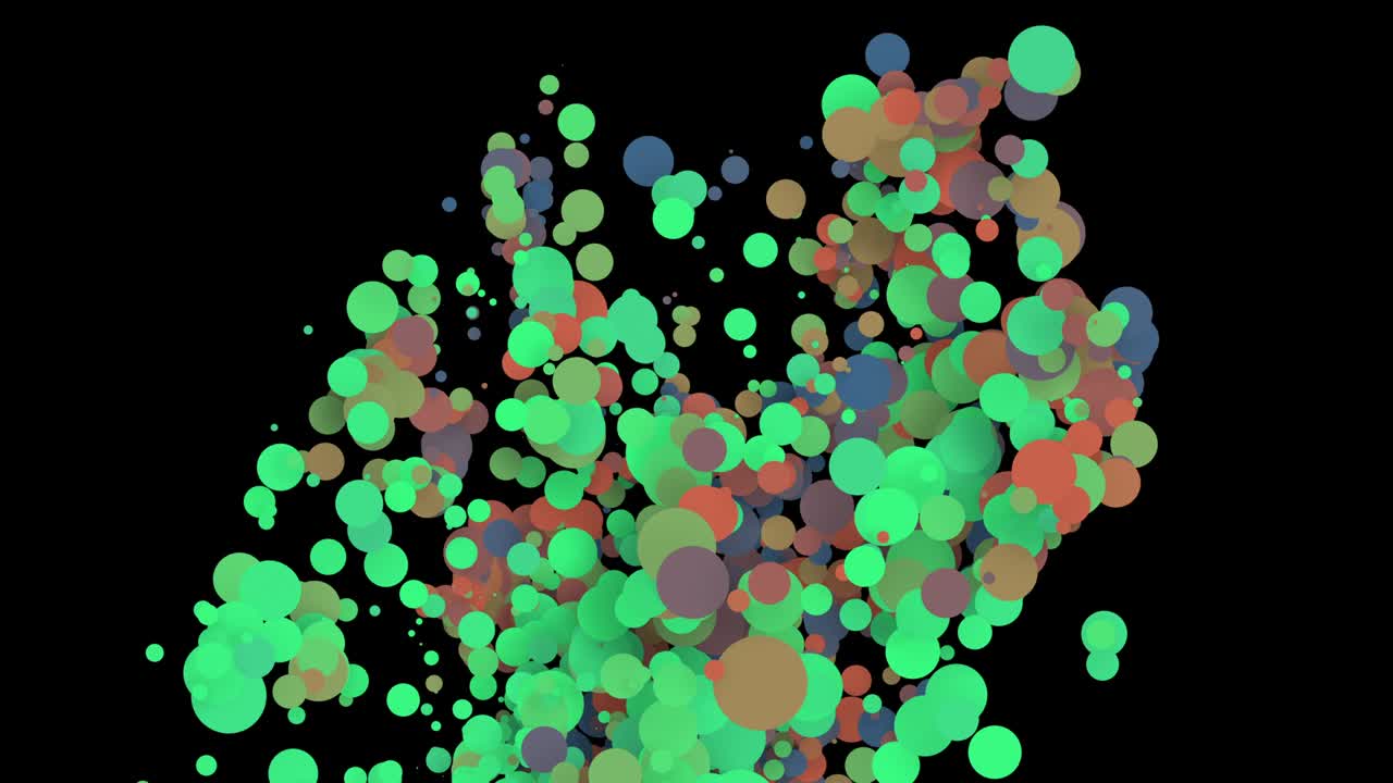 Fluid simulation background with big drop circular