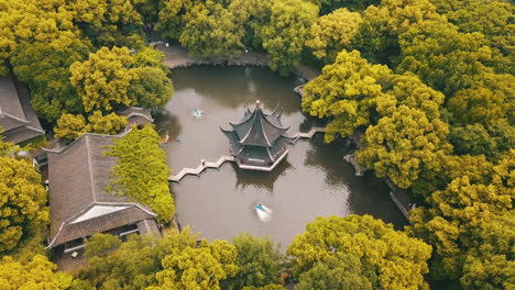 4k antiguo templo chino en suzhou, china