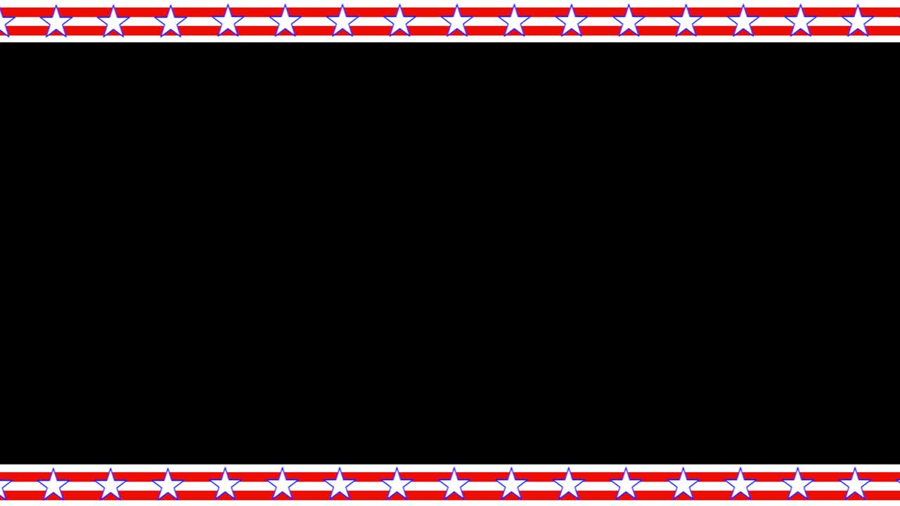 프레임의 위쪽과 아래쪽의 별과 줄무 발