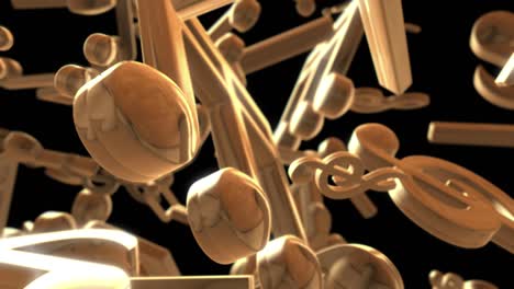 abstract golden music background loop
