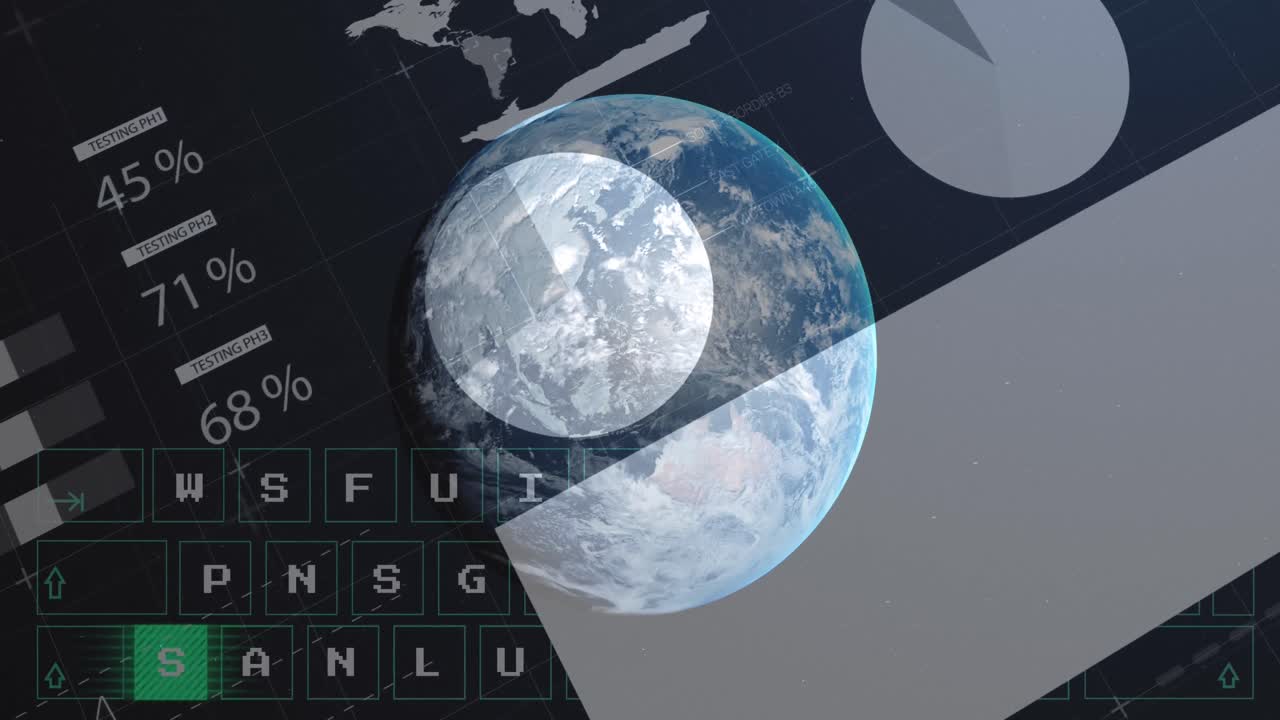 전 세계 데이터 프로세싱의 애니메이션