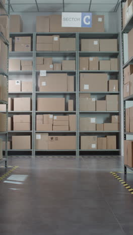 warehouse storage facility with packed boxes