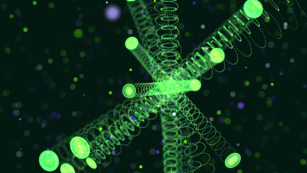 추상적인 빛나는 녹색 입자는 3d 객체를 형성합니다. 실린더. vj 루프는 가상 디지털 공간의 bg입니다. 입자는 빅 데이터, 네트워크 또는 vr 공간의 개념으로 홀로램 모양을 형성합니다. sf 모션 디자인 bg.