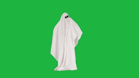 ghost costume on green screen