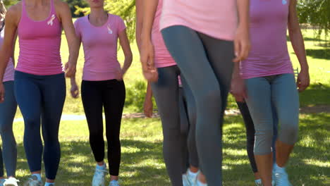 Im-Hochauflösenden-Format-Lächelnde-Frauen-In-Pink-Zur-Aufklärung-über-Brustkrebs