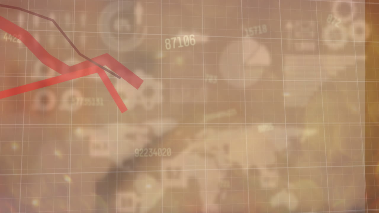 스테토스코프를 가진 남성 의사에 대한 데이터 처리 및 통계의 애니메이션