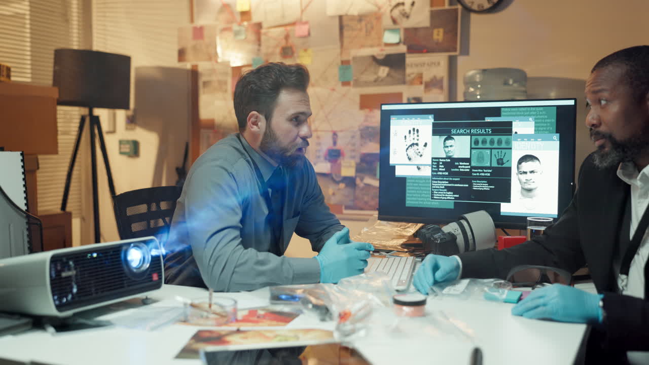 Detectives Investigating Crime Scene Evidence